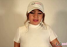 i order pizza and end up fucking hot latina delivery girl doggystyle with creampie finish