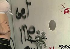 mofozo.com - oh damn this horny slut swallows every drop from glory hole!