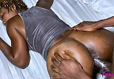 African Skinny Ebony Cheats On Boyfriend With Friend's Cock In Bedroom