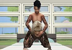 सिम्स 4 बेब लिंगरी में झुककर हार्डकोर डॉगी चुदाई ले रही