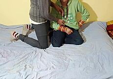 Young desi bride loses virginity to boyfriend's hardcore pounding of tight pussy with dirty hindi talk