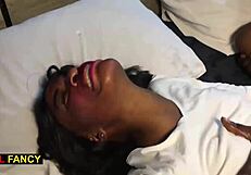 juicy ebony bbw pussy fucked deep with hot cumshot splashing her big clit