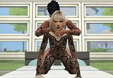 सिम्स 4 बेब लिंगरी में झुककर हार्डकोर डॉगी चुदाई ले रही