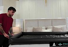 i get my first naughty nuru from cute ebony masseuse ameena green