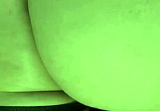 She uses strap-on on him while his load drips out with chastity belt play