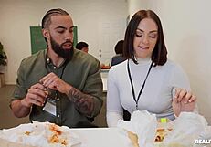 Gag on this cock till you choke in jeans reality fuck