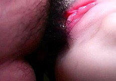 FINGER AND DICK DOUBLE STUFF THIS SHAVED PUSSY CLOSE UP!