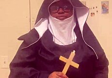 halloween nun hazelnut gets bent over and fucked hard by big cock