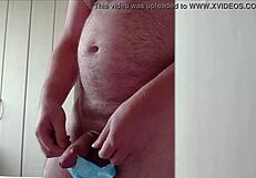 Horny german amateur strips naked wearing corona mouth-nose mask