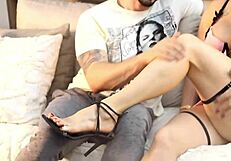 She ambushes him with wild femdom fisting and humiliating anal creampie in voyeur session