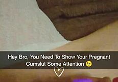 ever wonder how this neglected pregnant slut begs for creampie on snapchat?