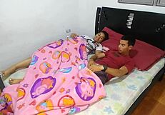 curvy latina babysitter in fishnets gets huge interracial pounding next to stepparents rooms