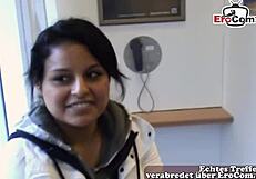 deutsche virgin teen persuaded into first sex during street pickup casting interview for cash