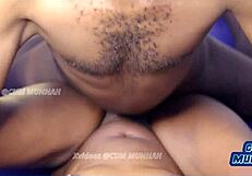 Curvy Ebony Legs Spread Wide as Big Black Cock Hits Deep in Wet Pussy Missionary