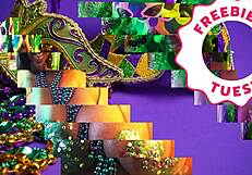 Jessica Grabbit flashes her huge natural tits at Mardi Gras!!