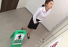 Ever seen a cute japanese babe wet her panties spying in public bathroom?