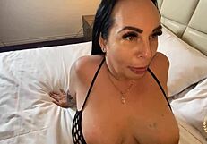 sexy escort iluvshauna with big tits big ass milf rides big black cock cowgirl doggystyle deepthroat blowbang cum on tits wet pussy