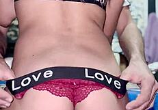 University Student Visits Room for Intimate Homemade Latina Tease in Leggings