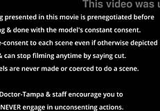 Blindfolded petite Latina Yasmine Woods screams in latex handcuffs backstage humiliation