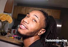 Burgundy flaunts huge ass and 40FF tits with Kehlani Sweets