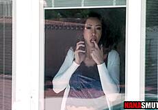 step granny catches perv grandson spying on her big tits