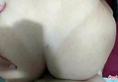 marido pounds esposa's tight pink pussy bareback creampie explosion inside