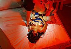 influencer oils up for bareback creampie ride on monster cock in car