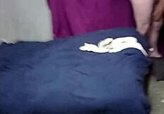 skinny 18yo black stepdaughter slurps stepdad jhonnys throbbing monster cock in taboo homemade