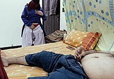 Desi Schoolgirl Rides Stepfather Cock After Watching Stroke