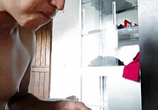 Primo masturbates wildly enjoying his thick semen load