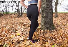 her yoga curves in spandex leggings hint at that perfect ass tease