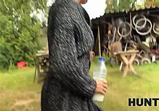 Hunt4k Hot Brunette Gypsy Rides POV Cock Outdoors Before Family Spots Us