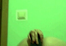 Mature brunette hairy asshole nylon pantyhose short skirt anal toy inserts