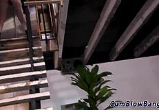 Brunette Teen Swallows Monster Cocks in Interracial Blowbang for Cum Mouth