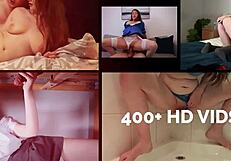 watch this british nurse stretch her juicy cunt wide open with that relentless fucking machine