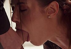 Skinny Girlfriend Craves Man's Monster Cock Deep In Her Tight Pussy Spooning