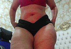 Curvy Brazilian Milf Shakes Huge Ass in Sensual Lingerie Dance