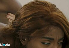 Slender brunette devours ebony friend's bubble butt with sloppy ass licking and shaved pussy eating