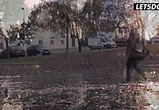 Christmas coworker fuck has marina visconti cumming on tits hard