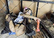 harley quinn monika fox rams baseball bat deep in her fuck holes hard