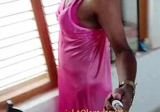 Indian cd lara dsouza tempts in pink satin nighty craving anal shemale sex