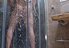 tanned exhibitionist babe flashes huge ass armpits feet in homemade group swingers striptease with spanking