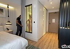 horny milf nina dolci, you caught me stroking that bellboy's big cock on the bed?