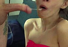 Candie Cross, ponytail yanked on knees, how hard can I facefuck and slap you?