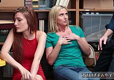 Hidden cam catches teen suspects giving blowjobs to police in shocking 3some theft bust.